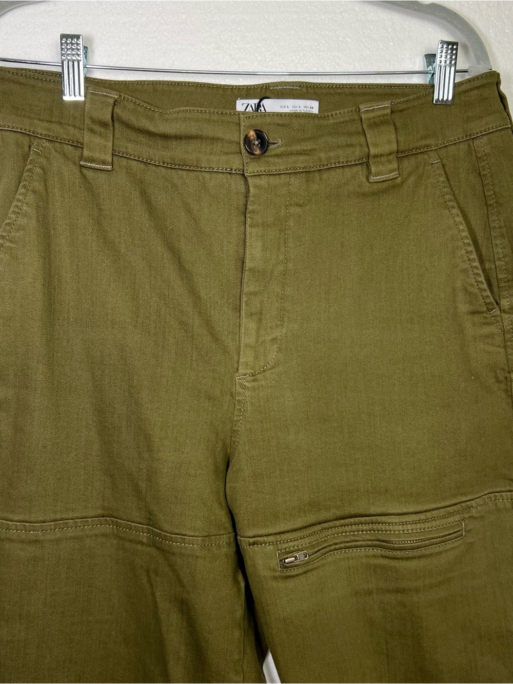 Zara cargo trousers Olive green size L - Picture 2 of 5